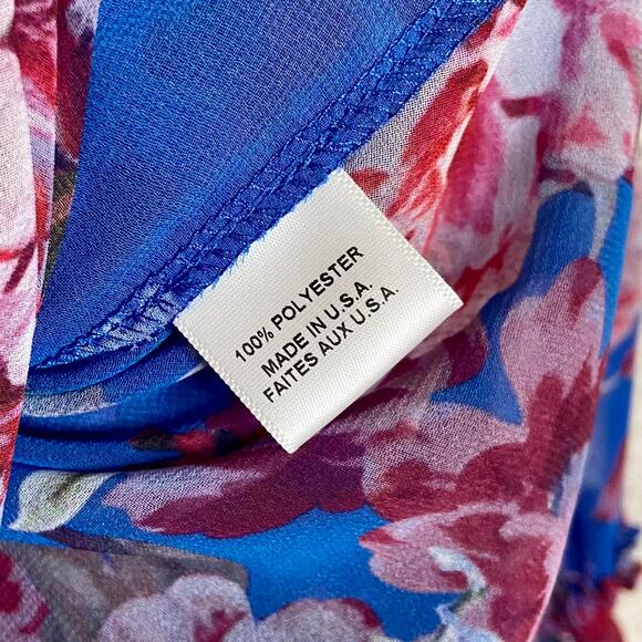 Misa Sabine Floral Tiered Skirt Mini Dress in Blue - Picture 5 of 5